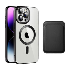 Transparent Magnetic Card Holder TPU Case for iPhone 15 Series Transparent Magnetic Card Holder TPU Case for iPhone 15 Series