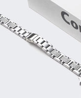 Women's Slim Stainless Steel Diamond-Studded Bracelet Watch Strap