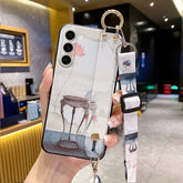 Crossbody Lanyard and Wrist Strap Silicone Phone Case for Samsung Galaxy S22 Series with Detachable Adjustable Strap