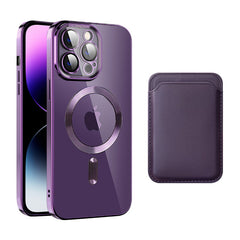 Transparent Magnetic Card Holder TPU Case for iPhone 15 Series Transparent Magnetic Card Holder TPU Case for iPhone 15 Series