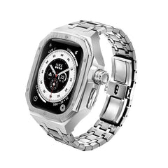 316 Stainless Steel + Aerospace Aluminum Integrated Watch Band Case Set for  iWatch Ultra Series