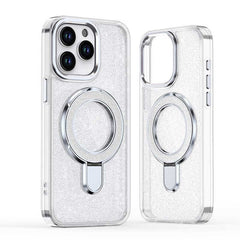 Translucent Glitter (Bling Sparkle) TPU Phone Case with Stand and MagSafe for iPhone 14 Series