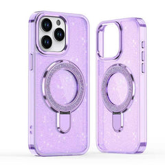 Translucent Glitter (Bling Sparkle) TPU Phone Case with Stand and MagSafe for iPhone 14 Series