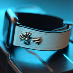 Silicone-Leather Cross Magnetic Fold Buckle Strap