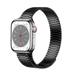 Bamboo Link Stainless Steel Magnetic Strap for Apple Watch, Adjustable and Breathable