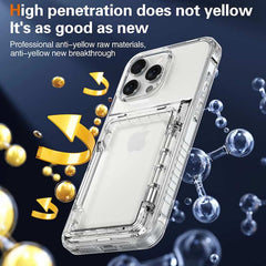 Transparent Card Holder Phone Case for iPhone 12 Series