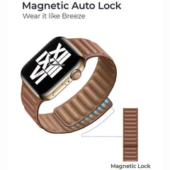 Magnetic Clasp Leather Loop Watch Band