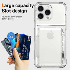 Transparent Card Holder Phone Case for iPhone 12 Series