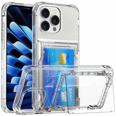 Transparent Card Holder Phone Case for iPhone 15 Series