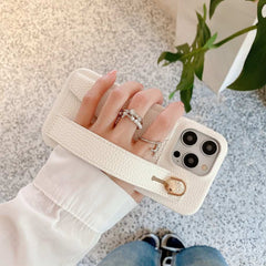 Wallet Card Holder Phone Case with Wrist Strap for iPhone 15 Series