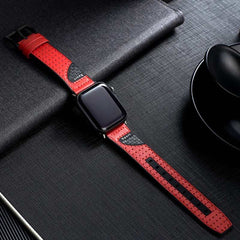 Colorblock Silicone Leather Strap